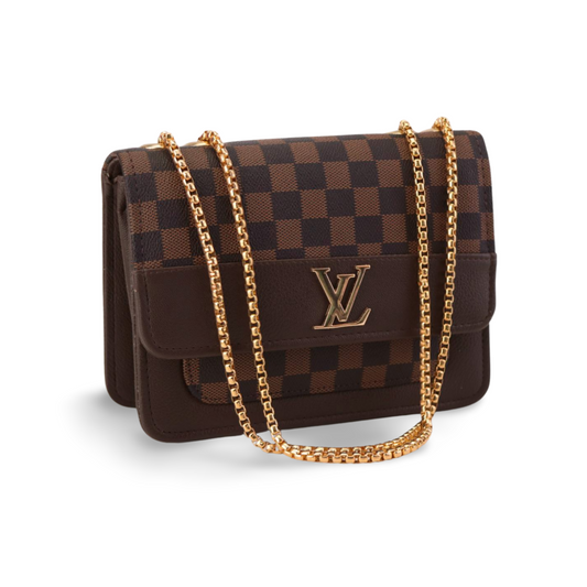 Louis Vuitton Crossbody Bag with Gold Chain - Stylish and Versatile Purse for Women