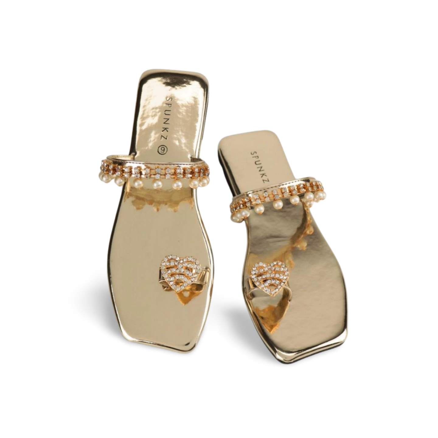 Elegant Rhinestone and Pearl Embellished Open-Toe Sandal for Women