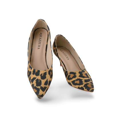 Stylish Leopard Print Kitten Heels