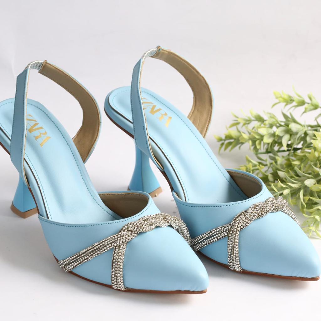 Stylish Rhinestone Slingback Heels For Women Stylon.Pk