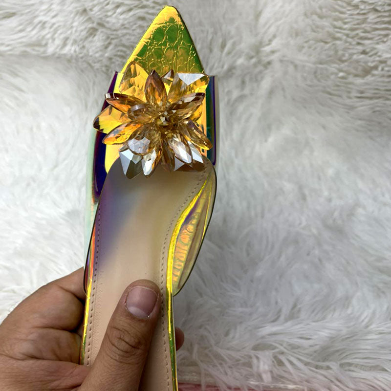 Louis Vuitton Hologram Platform Heels Cinderella Crystal Shoes