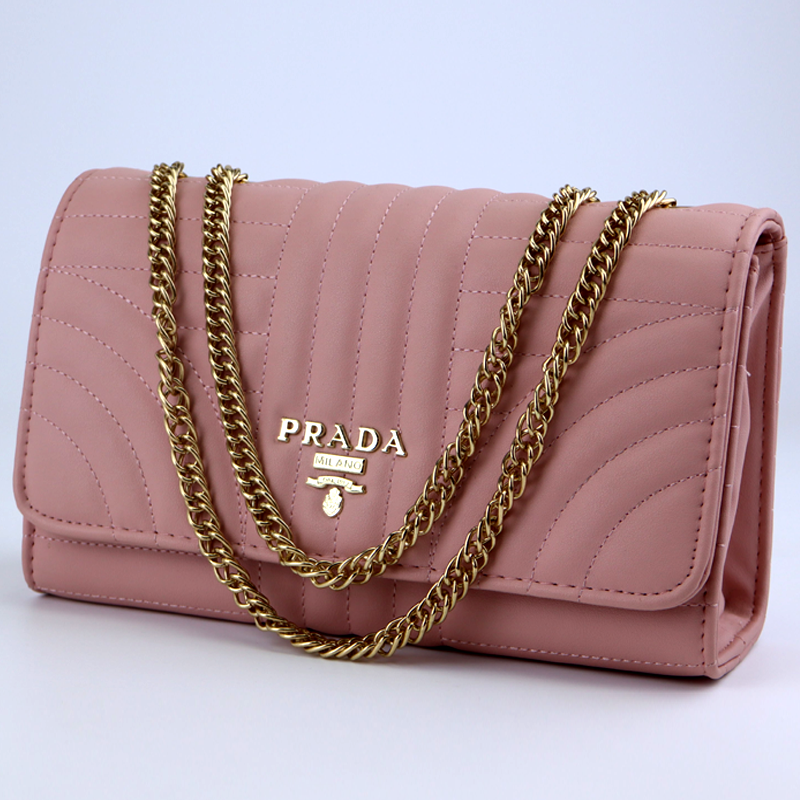 Designer Pu Leather Quilted Gold Chain Bag
