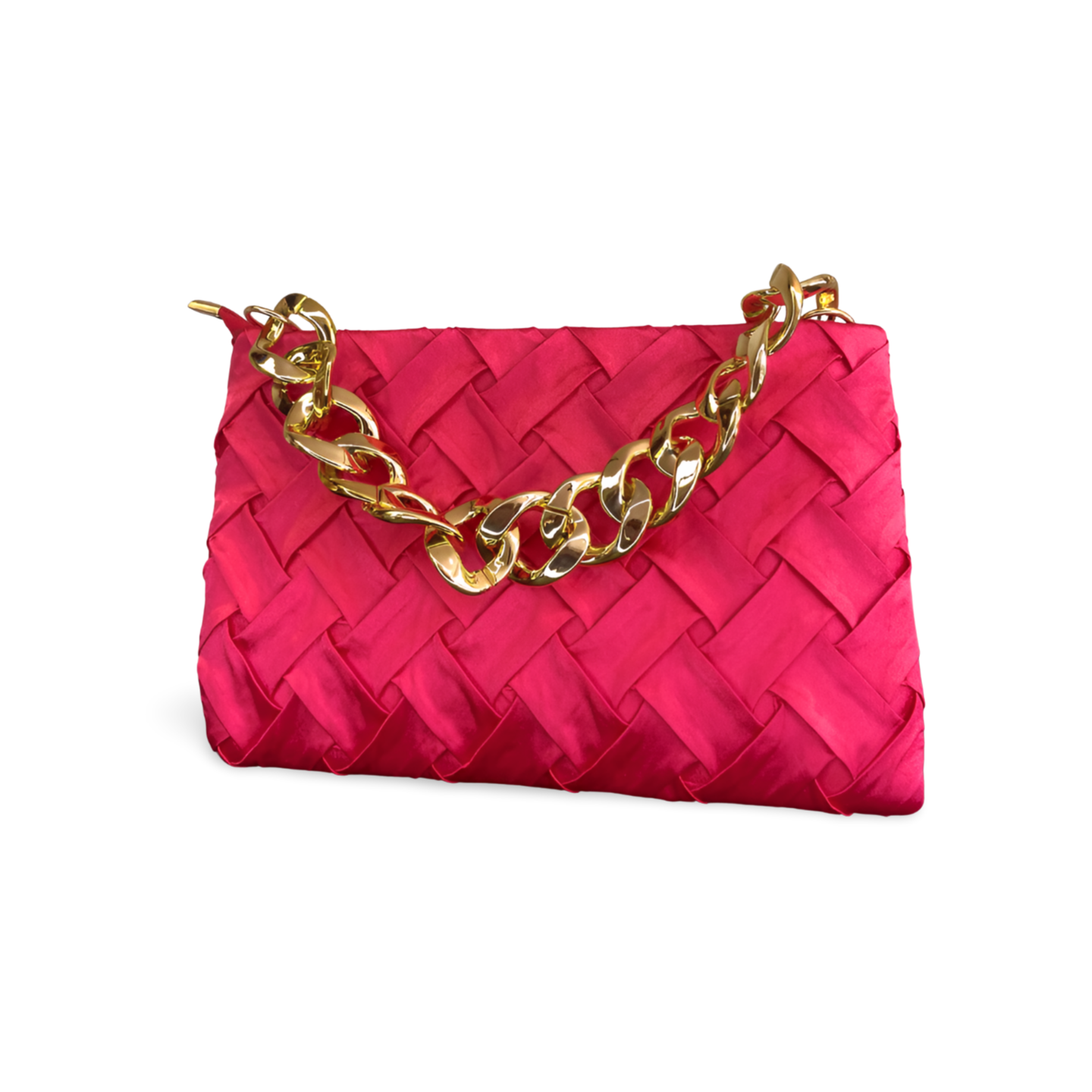 Gold Chain Handle Square Bag Ladies Stylo Handbags