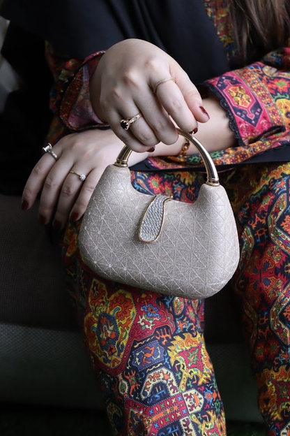 Shimmer Marble Gold Bridal Clutch Women Handbags