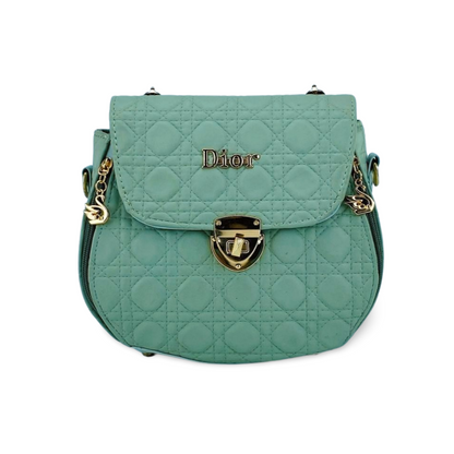 Versatile Quilted Handbag with Double Zip Closure And Detachable Strap