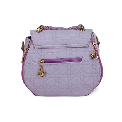 Versatile Quilted Handbag with Double Zip Closure And Detachable Strap